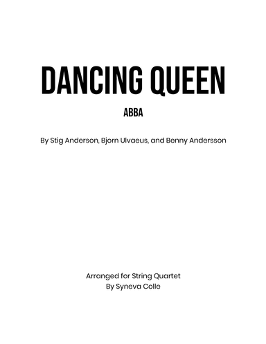 Dancing Queen (arr. Syneva Colle)