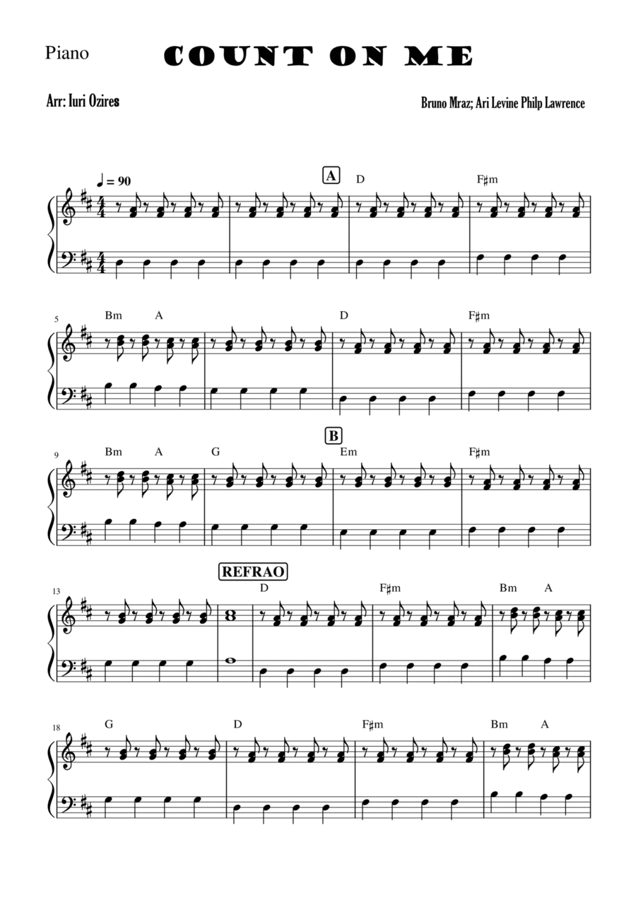 Count On Me (arr. Iuri Ozires)