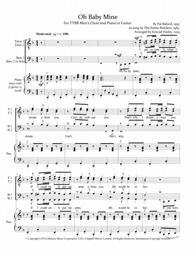 Oh, Baby Mine (i Get So Lonely) (arr. Konrad Harley)