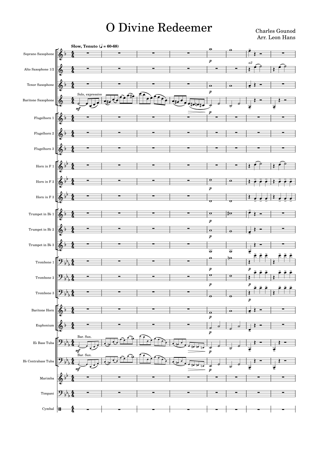 O Divine Redeemer (arr. Leon Hans)