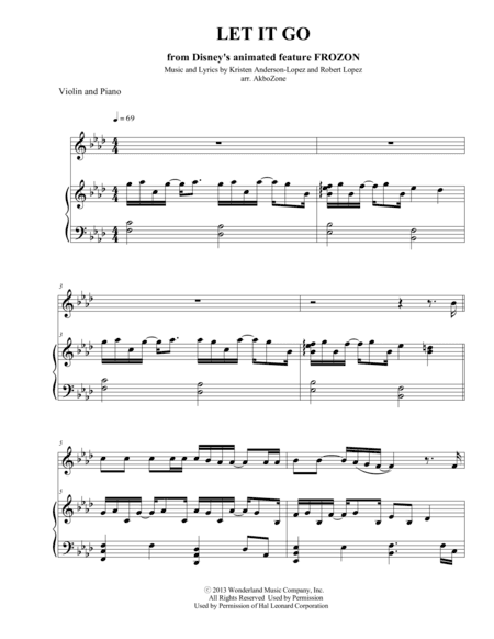 Let It Go (from Frozen) (arr. John Kim)