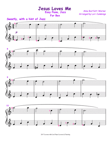 Jesus Loves Me (arr. Lori Cummings)