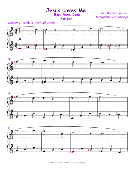 Jesus Loves Me (arr. Lori Cummings)
