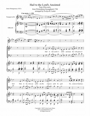 Hail To The Lord's Anointed (arr. Evelyn Larter Music)