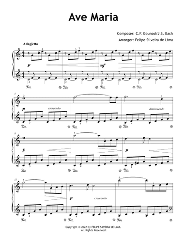 Ave Maria (Intermediate Level) (arr. Felipe Silveira de Lima)