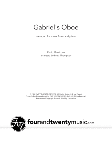 Gabriel's Oboe (arr. Brett Thompson)