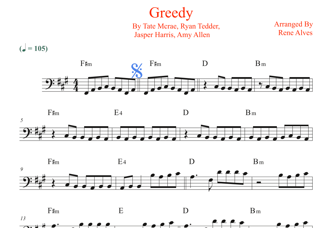 Greedy (arr. Rene Alves)