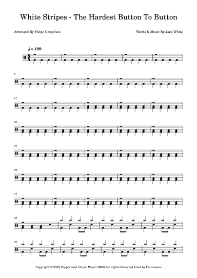 The Hardest Button To Button (arr. Felipe Gonçalves)