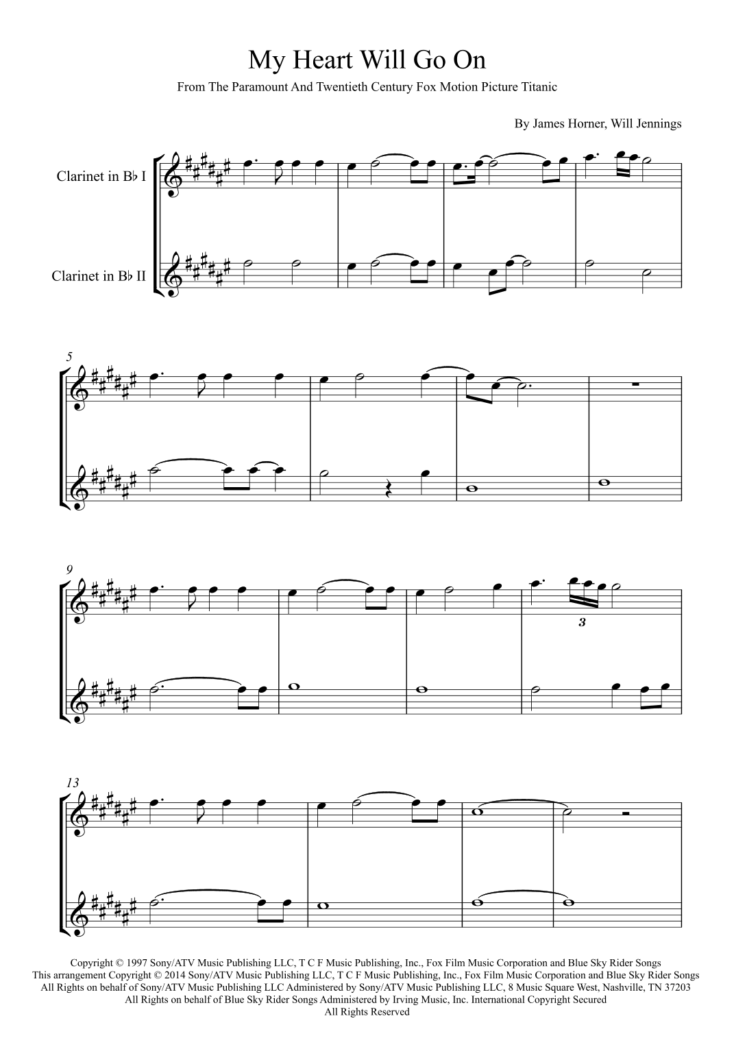 My Heart Will Go On (love Theme From 'titanic') (arr. Karen Gueiros)