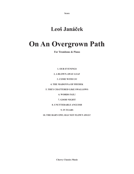 On An Overgrown Path for Trombone and Piano (arr. Ralph Sauer)