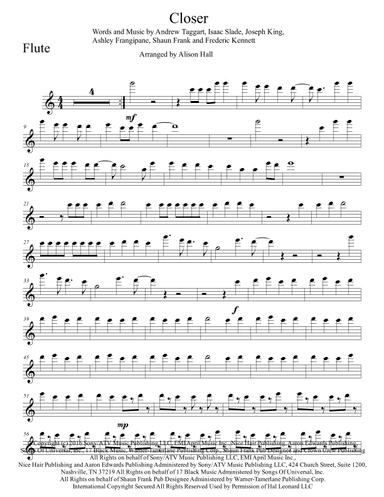 Closer (arr. Alison Hall)