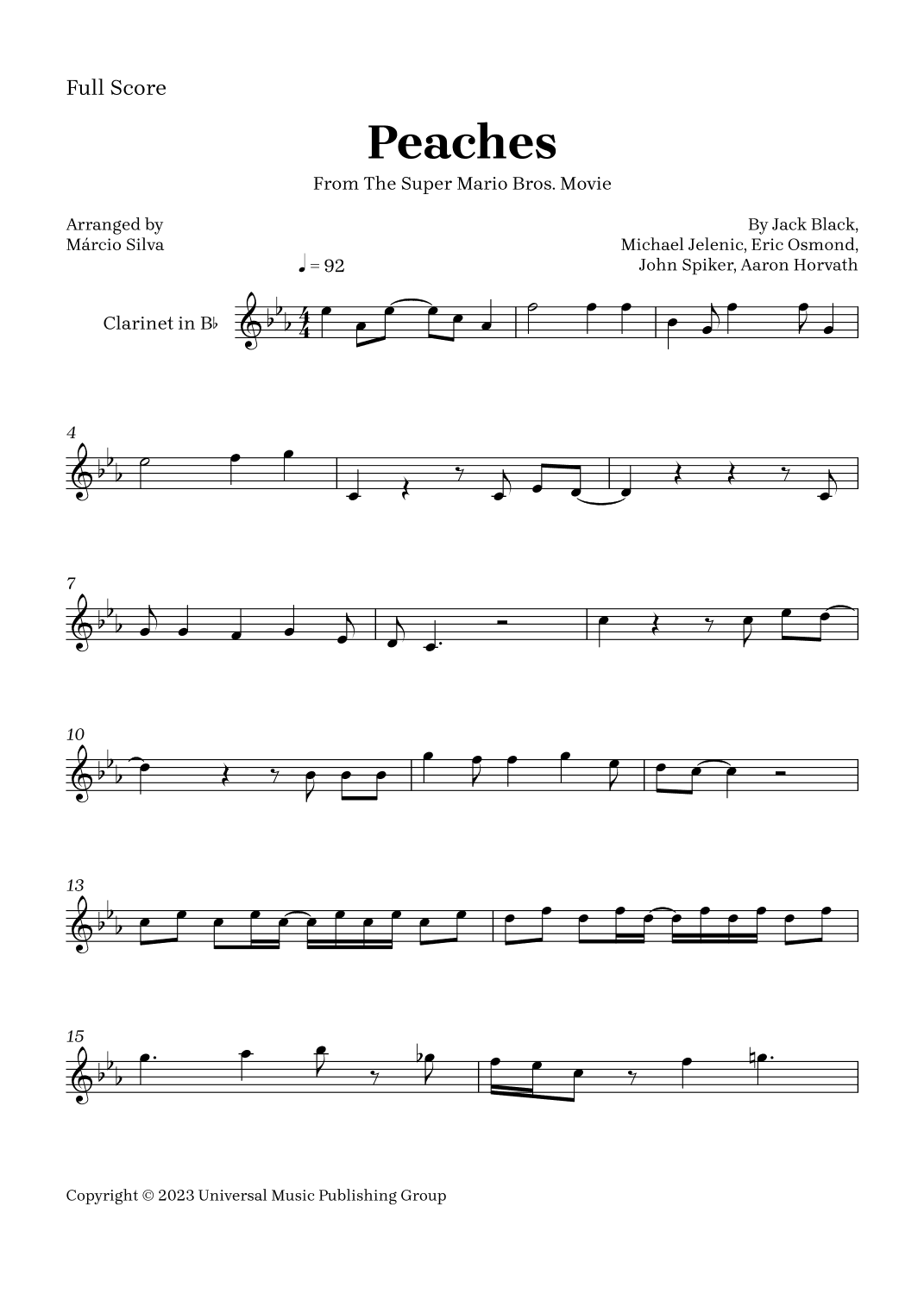 Peaches (arr. Márcio Silva)
