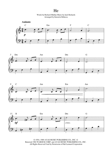 He (arr. Kaiserin Rebecca)