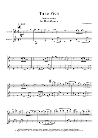 Take Five (arr. Duda Oriontte)