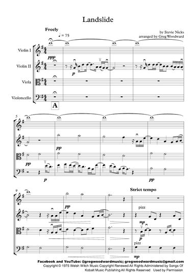 Landslide (arr. Greg Woodward)