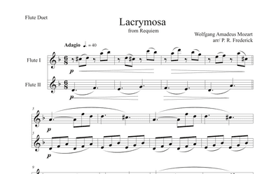 Lacrymosa (Flute duet) (arr. P. R. Frederick)