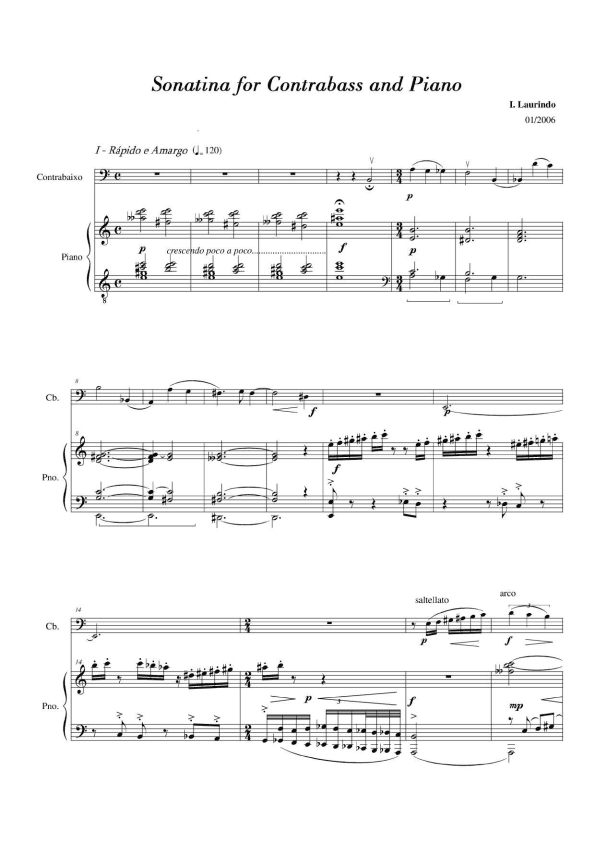 Sonatina for Contrabass and Piano