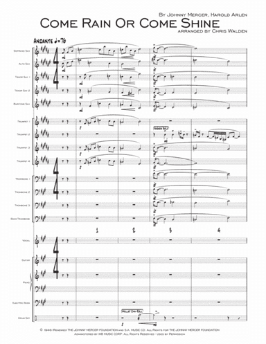 Come Rain Or Come Shine (arr. Chris Walden)