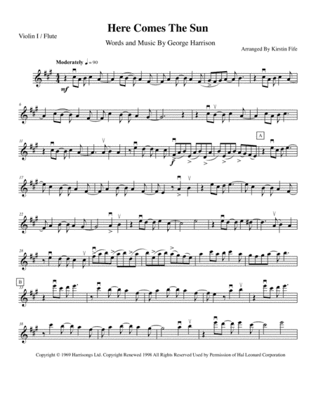 Here Comes The Sun (arr. Kirstin Fife)