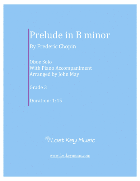 Prelude in B minor-Oboe Solo With Piano Accompaniment (arr. John May)