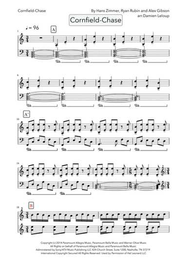 Cornfield Chase  from the Paramount Pictures film INTERSTELLAR (arr. Damien LELOUP)