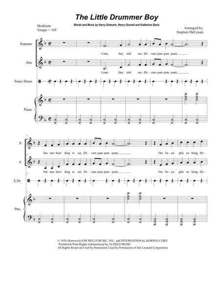 The Little Drummer Boy (arr. Stephen DeCesare)