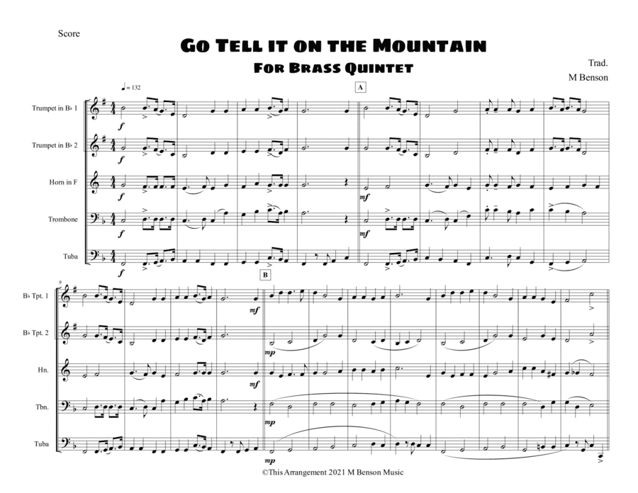Go Tell it on the Mountain (arr. Mike Benson)