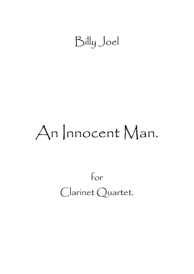 An Innocent Man (arr. Spence Bundy)