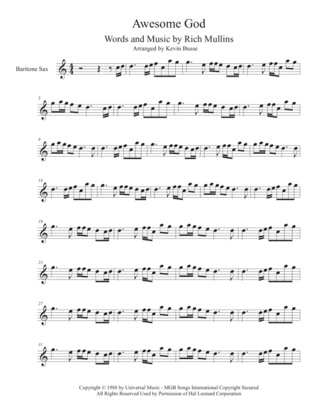 Awesome God (arr. Kevin Busse)