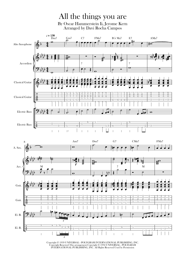 All The Things You Are (arr. Davi Rocha Campos)