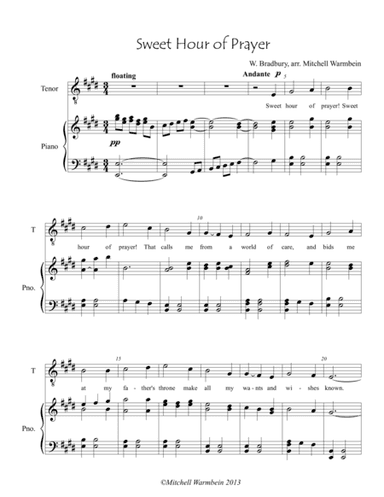Sweet Hour of Prayer (arr. Mitchell Warmbein)