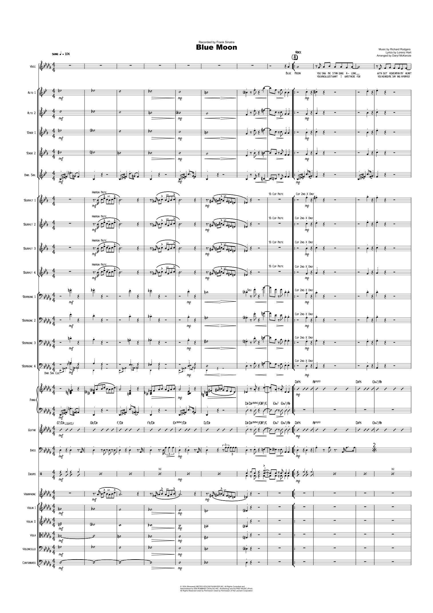 Blue Moon (arr. Daryl McKenzie)