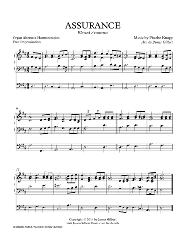 ASSURANCE (Blessed Assurance) (arr. James Gilbert)