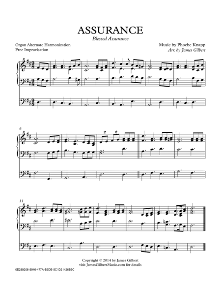 ASSURANCE (Blessed Assurance) (arr. James Gilbert)