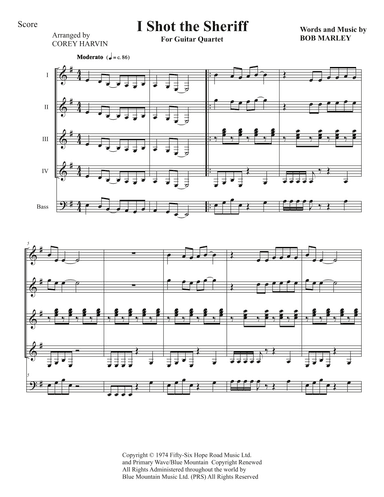 I Shot The Sheriff (arr. Corey Harvin)