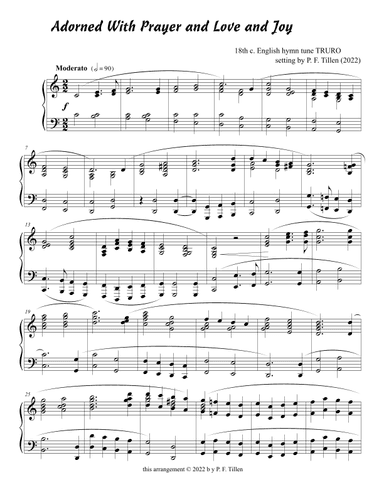 Adorned With Prayer and Love and Joy (arr. arranged by P. F. Tillen)
