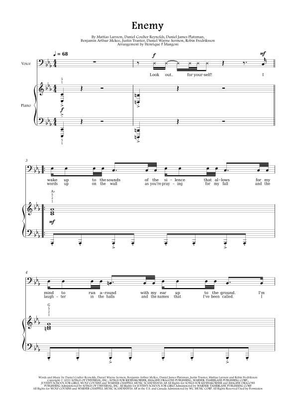Enemy (arr. Henrique F Mangoni)