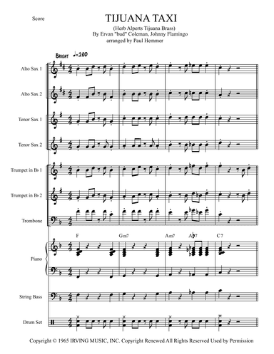 Tijuana Taxi (arr. Paul Hemmer)