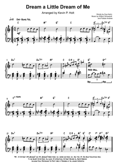 Dream A Little Dream Of Me (arr. Kevin P. Holt)