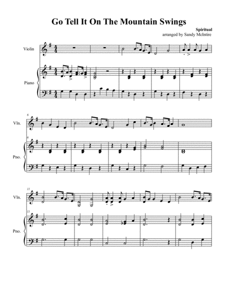 Go Tell It on the Mountain Swings (arr. Sandy McIntire)