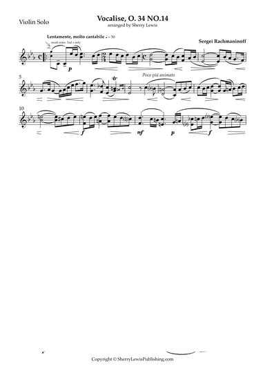 Vocalise (arr. Sherry Lewis)