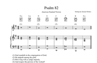 Psalm 82 ASV- for cantor and keyboard or guitar accompaniment