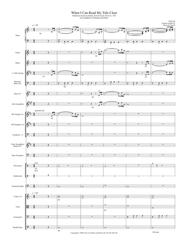 When I Can Read My Title Clear (arr. Bryan M. Powell)