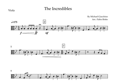 The Incredibles (main Theme) (arr. Fabio Britto)
