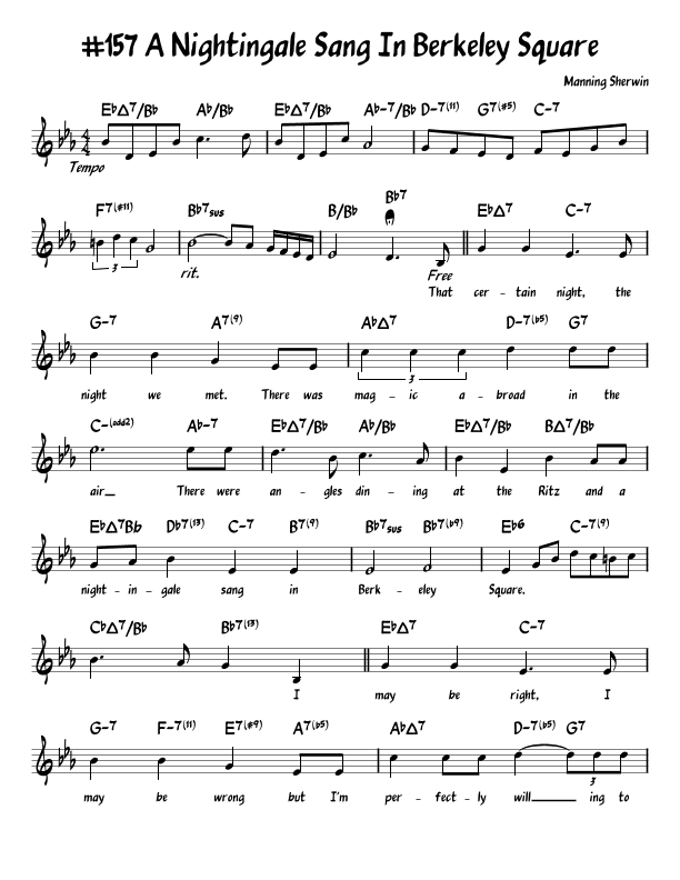 A Nightingale Sang In Berkeley Square (arr. John Fries)