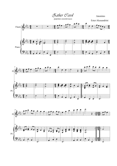 Zither carol flute and piano (arr. Ester Alessandrini)