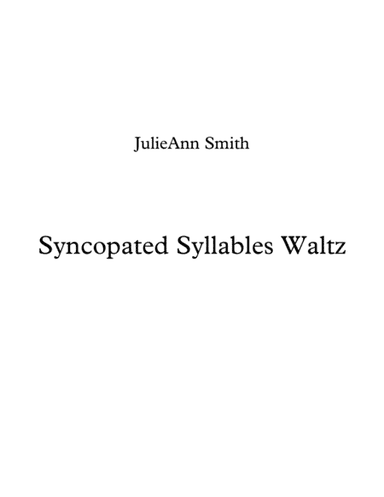 Syncopated Syllables Waltz