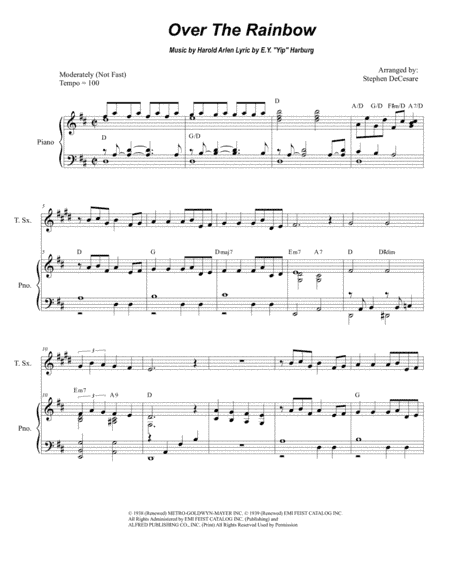Over The Rainbow (from The Wizard Of Oz) (arr. Stephen DeCesare)