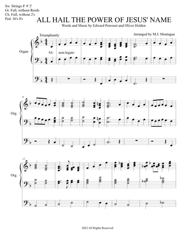 All Hail the Power of Jesus' Name (arr. M.J. Montague)