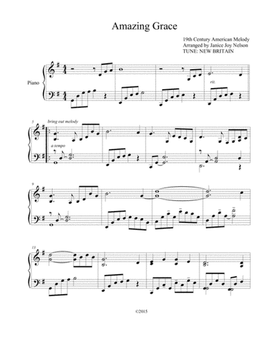 Amazing Grace (arr. Janice Joy Nelson)